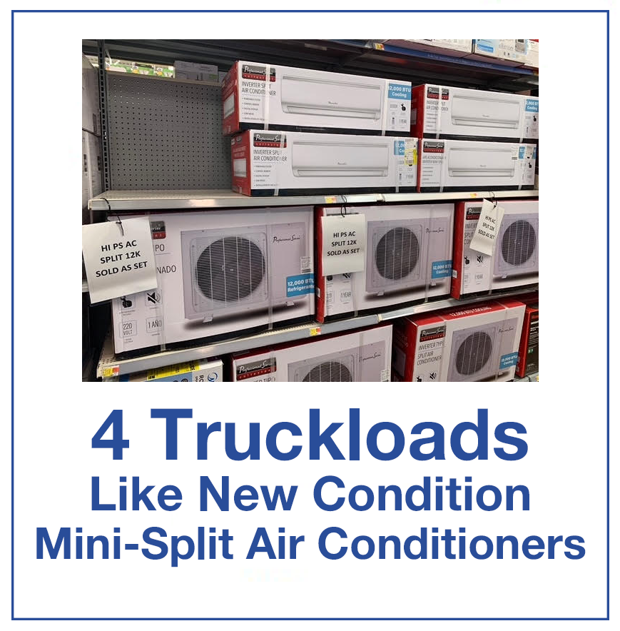4 Truckloads of Mini-Split 12,ers, Like New Condition, Retail $167,846, Apple Valley, CA